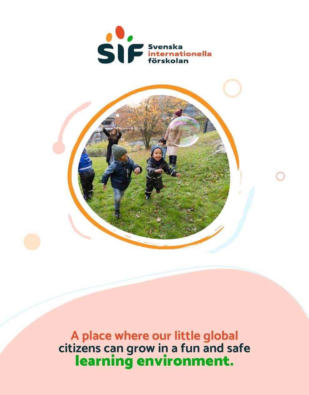 Cover: brochure from Svenska Internationella Forskolan